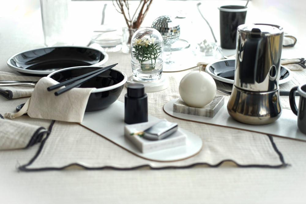 Striped Linen Table Runner - Bonheim