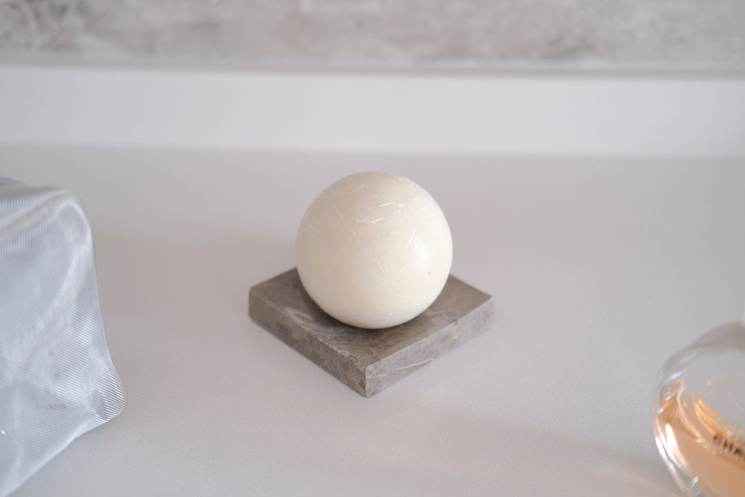 Handmade Polished Savannah Grey Marble Dish - Bonheim