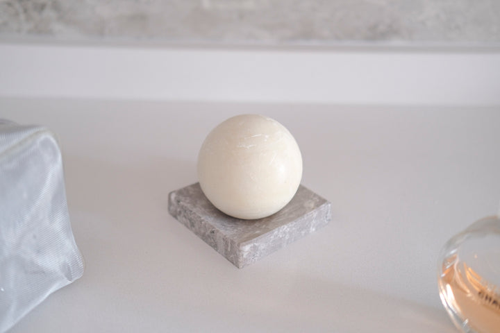 Handmade Patinated Tundra Grey Marble Dish - Bonheim