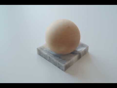 Beech Wooden Ball and Onyx Marble Dish