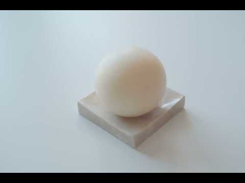 Sphere Soap Bar and Ottoman Beige Marble Soap Dish