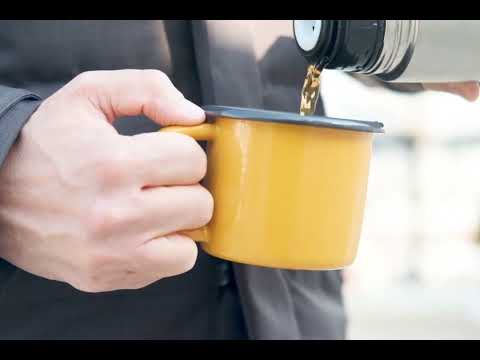 Anthracite With Blue Rim Enamel Mug