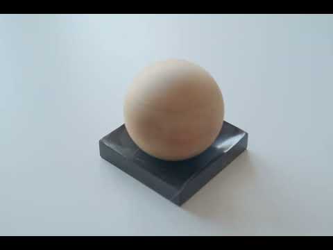 Beech Wooden Ball and Black Marble Dish