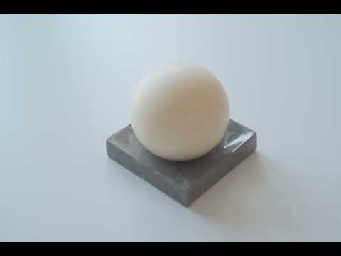 Sphere Soap Bar and Savana Grey Marble Soap Dish