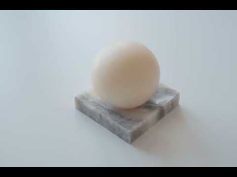 Sphere Soap Bar and Onyx Marble Soap Dish