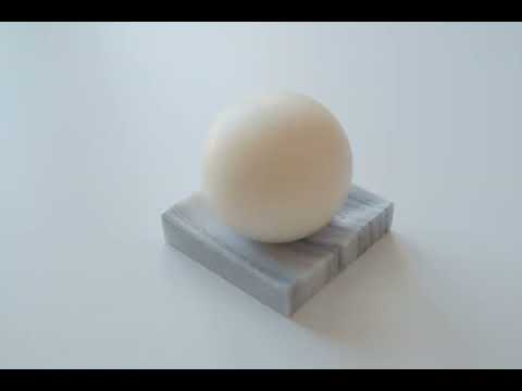 Sphere Soap Bar and Marmara White Marble Soap Dish