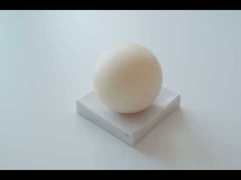 Sphere Soap Bar and Sivec White Marble Soap Dish