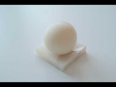 Sphere Soap Bar and Cream Onyx Marble Soap Dish