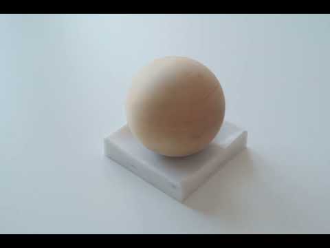 Beech Wooden Ball and Sivec White Marble Dish