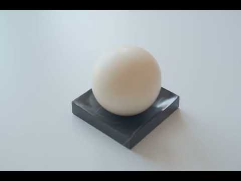 Sphere Soap Bar and Black Marble Soap Dish