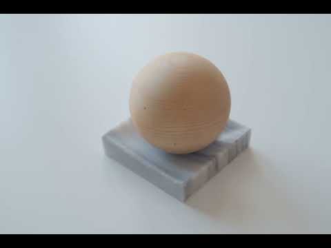 Beech Wooden Ball and Marmara White Marble Dish