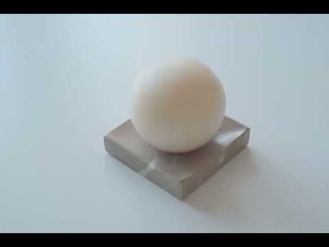 Sphere Soap Bar and Ocean Beige Marble Soap Dish