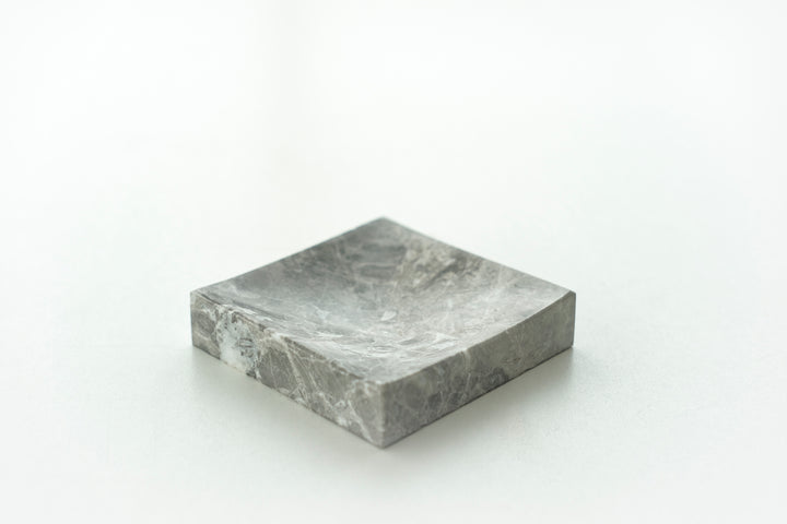 Handmade Patinated Tundra Grey Marble Dish - Bonheim