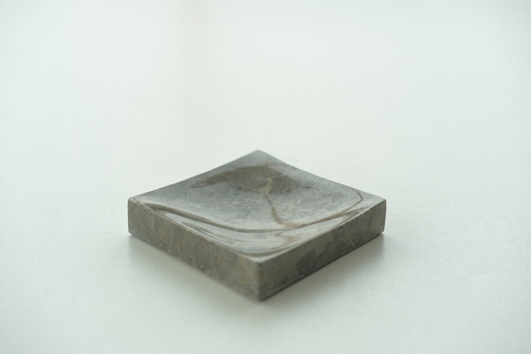 Handmade Polished Savannah Grey Marble Dish - Bonheim