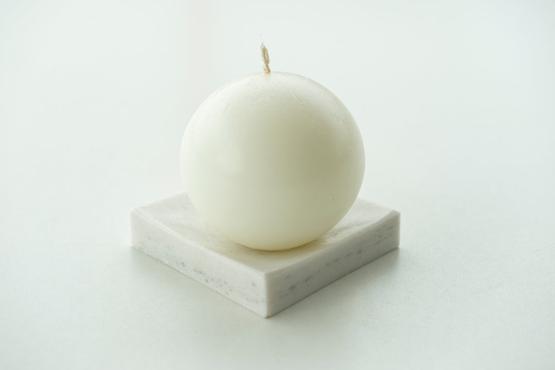 Handmade Patinated Sivec White Marble Dish - Bonheim