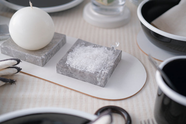 Handmade Patinated Tundra Grey Marble Dish - Bonheim