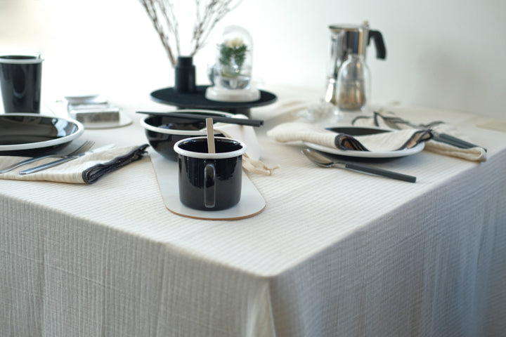 Striped Linen Tablecloth - Bonheim