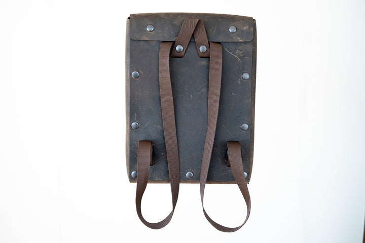 Crazy Horse Hydro Brown Leather Backpack - Bonheim