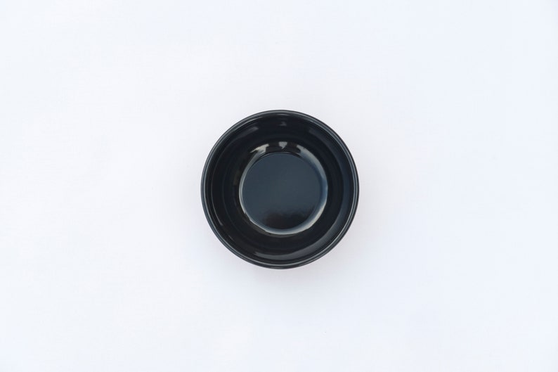 Black With White Rim Enamel Bowl - Bonheim